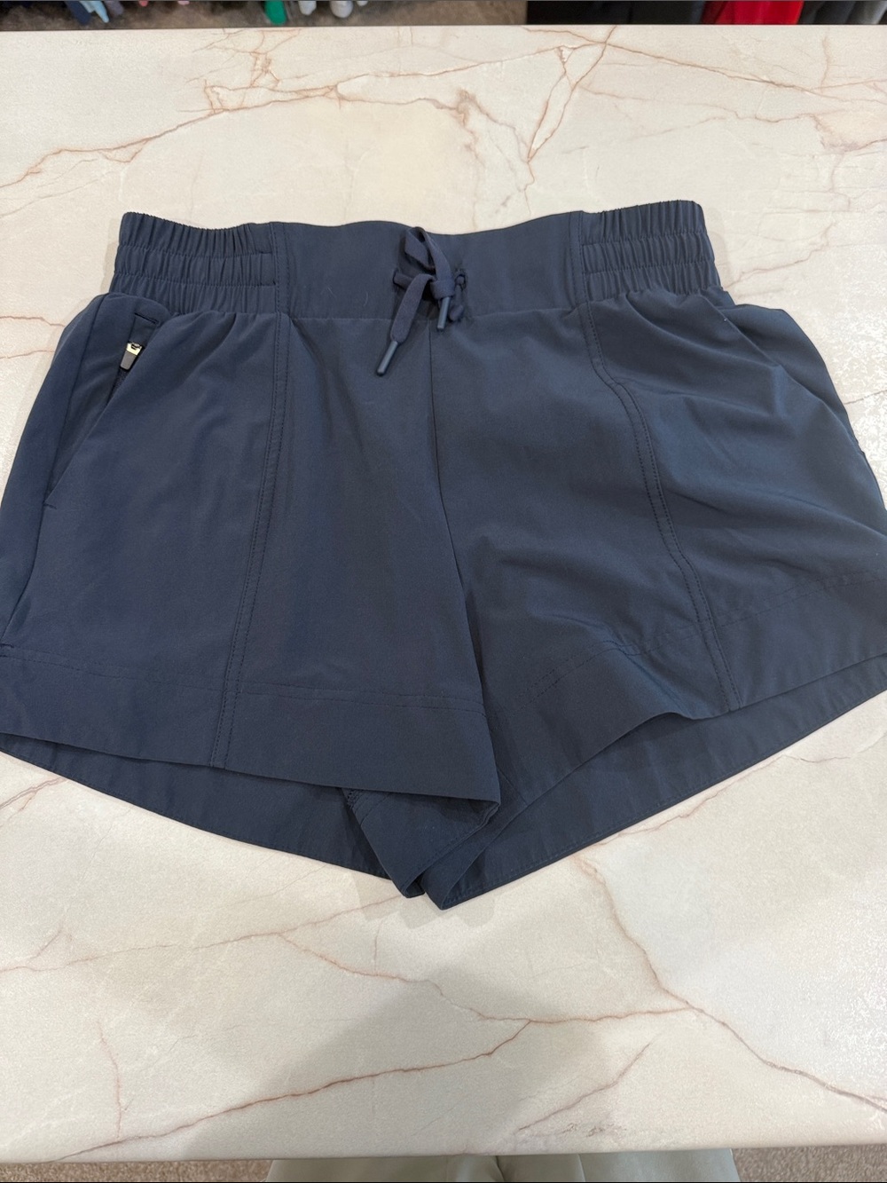all in motion Navy Elastic Waist Athletic Shorts with Drawstring